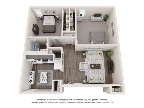 Mableton Ridge apartments in Mableton Georgia photo of two bedroom floorplan.